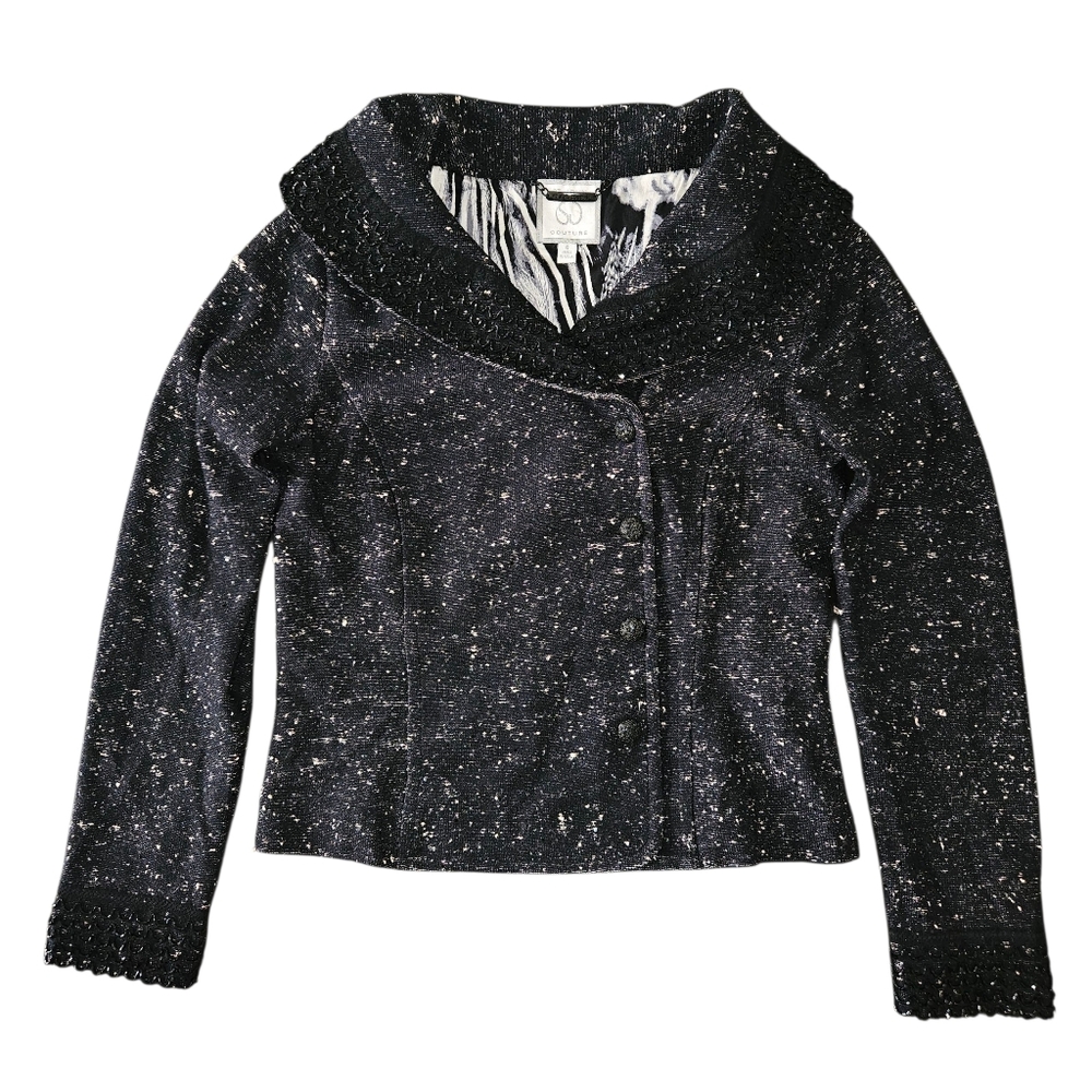 St John Couture Beaded Blazer Jacket Size 8